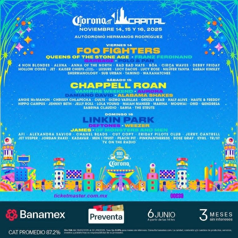 ¡De todo un poco! Revelan todo sobre el Corona Capital 2025