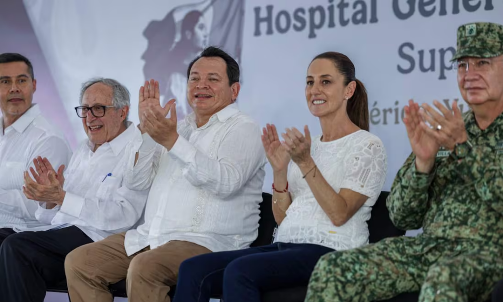 Supervisan Sheinbaum y Díaz Mena construcción del Hospital General O’Horán en Yucatán