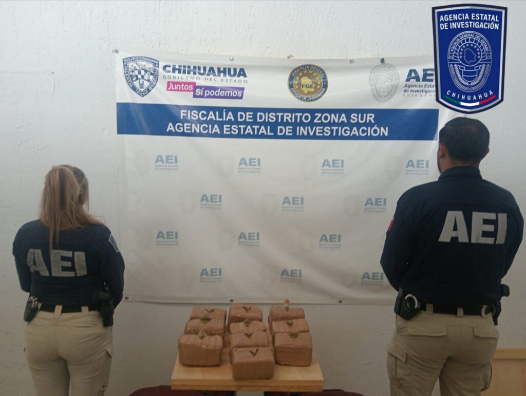Asegura AEI cinco kilos de mariguana en Parral