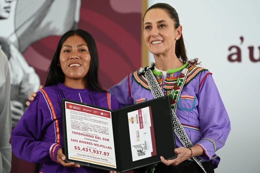 Sheinbaum entrega presupuesto histórico a comunidades indígenas de Nayarit