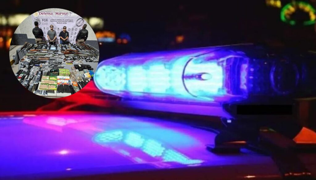 Detienen a 3 hombres en Monterrey con 64 armas y miles de cartuchos