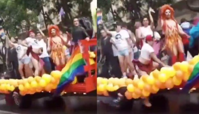 Joven cae de carro alegórico durante marcha del Orgullo