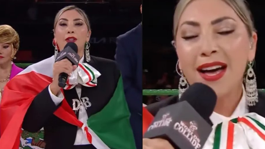 Deyra Barrera se disculpa tras cambiar la letra del himno nacional
