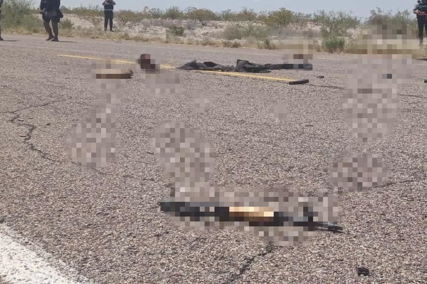Hallan cuerpo calcinado y desmembrado en la carretera a Ojinaga