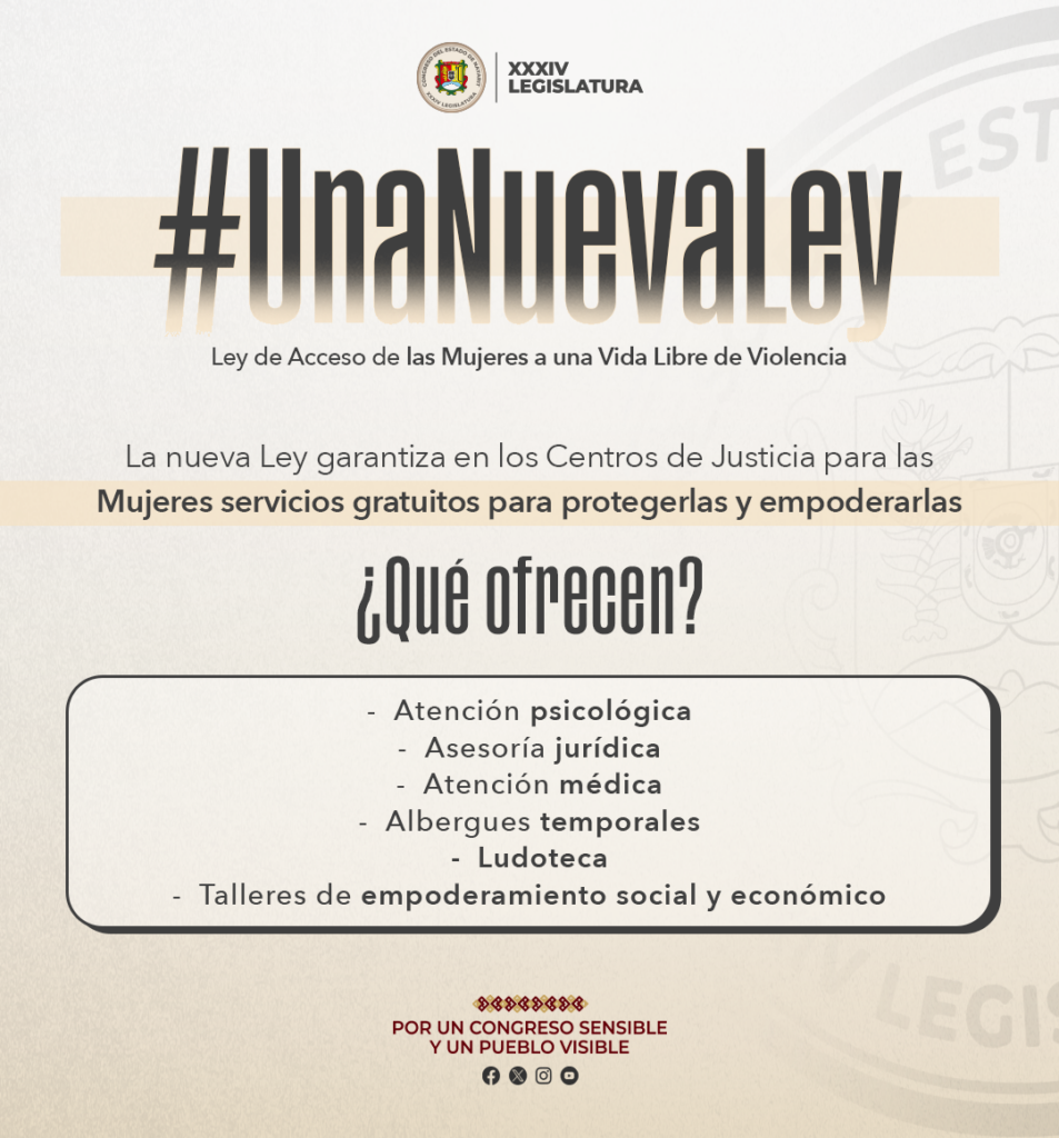 ¡Protección, justicia y dignidad para las mujeres! Tu derecho, tu voz, tu Ley.
