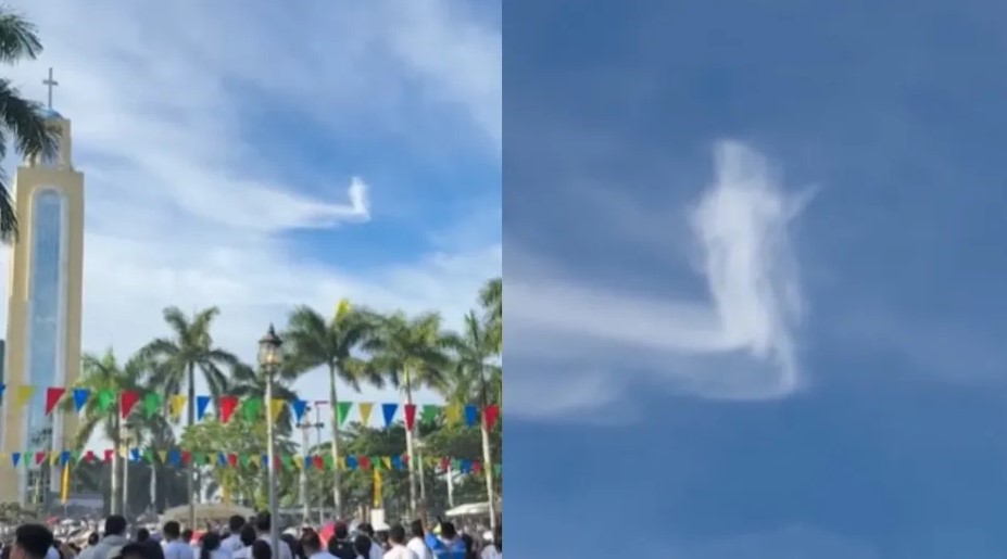 Una nube con forma de Jesucristo asombra en evento religioso en Filipinas