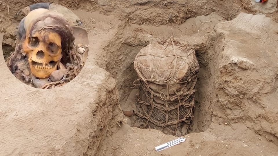 VIDEO: Encuentran momia de 900 años mientras instalaban tuberías de gas