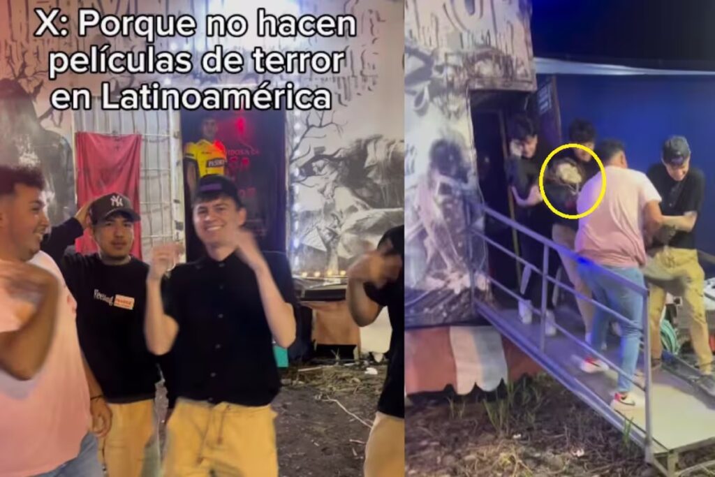 Vídeo: Grupo de amigos les vale y ‘secuestran’ a monstruo de una casa del terror
