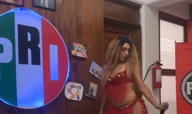 VIDEO: ¡Oficinas del PRI en Tlaxcala se convierten en escenario del “show de Shakira” y desatan controversia