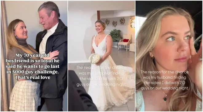 A modelo de OnlyFans le piden el divorcio tras grabar video con 20 hombres en su noche de boda