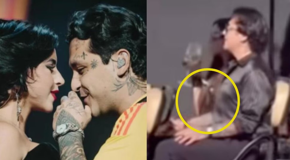 Captan supuesto jaloneo entre Christian Nodal y Ángela Aguilar