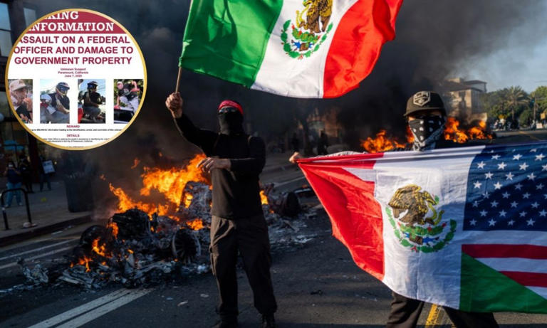 FBI ofrece $50 mil por motociclista con bandera mexicana