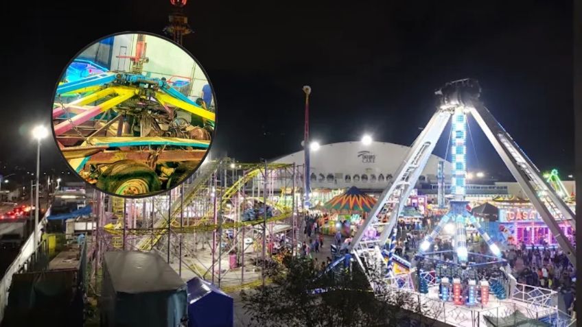 Pareja sale volando de juego «El Canguro» tras falla mecánica