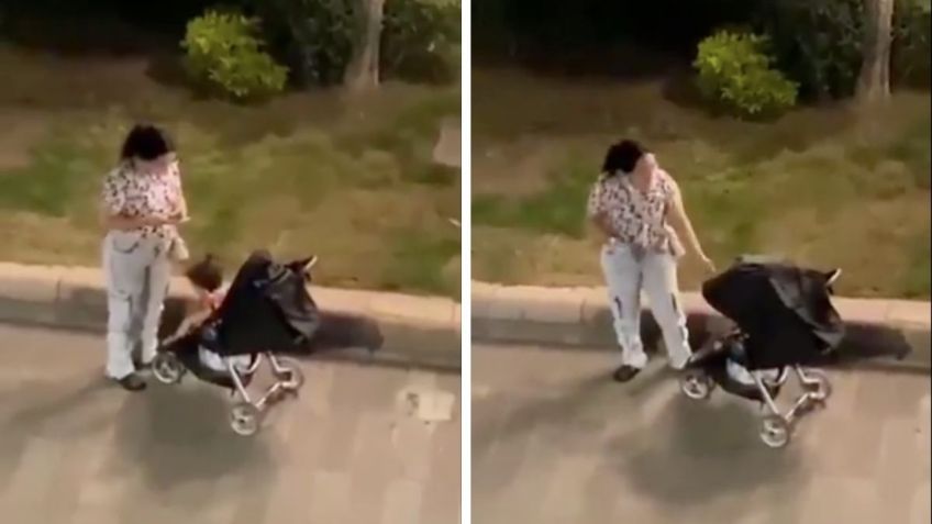 VIDEO: “¡Nadie te quiere!”: Captan brutal agresión contra bebé de 2 años en plena vía pública