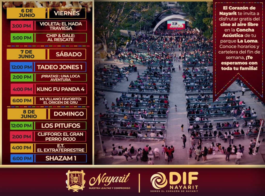 ¡El Corazón de Nayarit te invita a disfrutar del cine al aire libre!