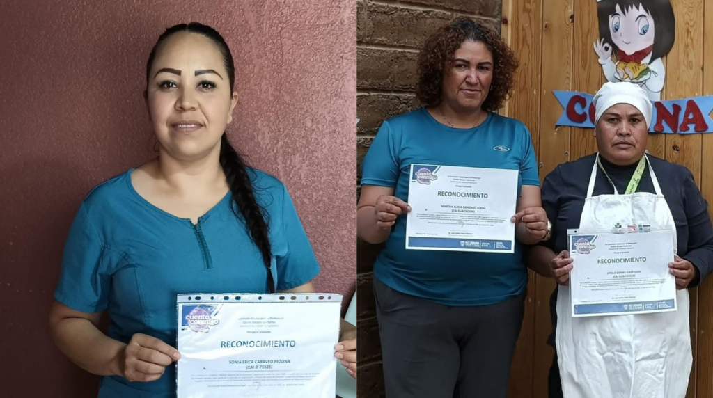 Reconocen a auxiliares y directoras de Estancias Infantiles por capacitación en riesgos sanitarios y manejo higiénico de alimentos