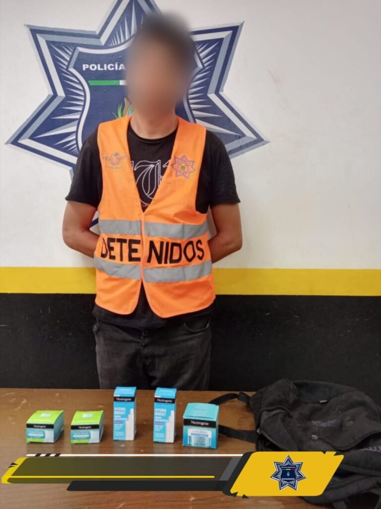 Salió sin pagar la mercancía y lo arrestaron