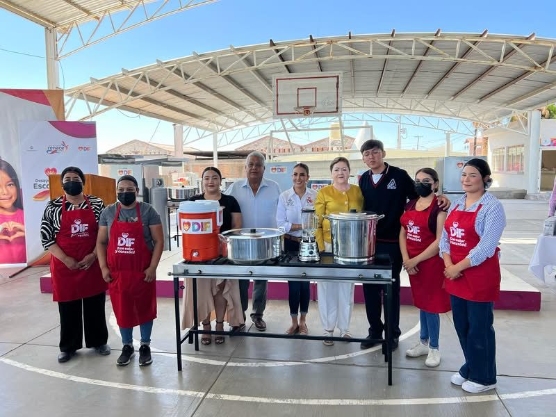 Inauguran nuevo comedor escolar en secundaria de Nuevo Ideal, Durango