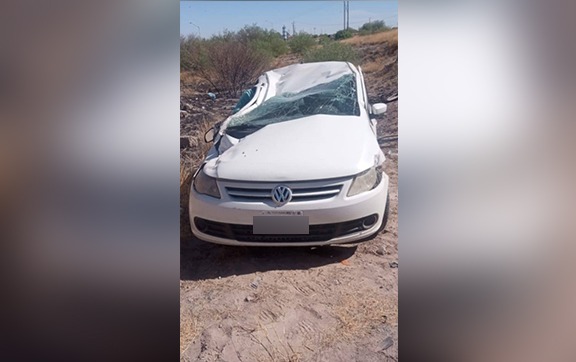 Mujer lesionada en accidente de madrugada