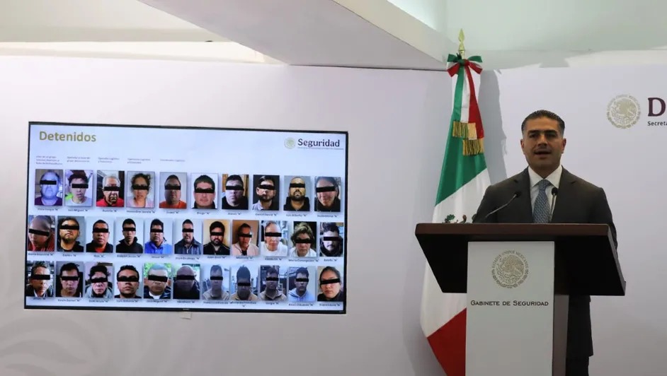 Harfuch anuncia desmantelamiento de red dedicada al ‘huachicoleo’; hay 32 detenidos