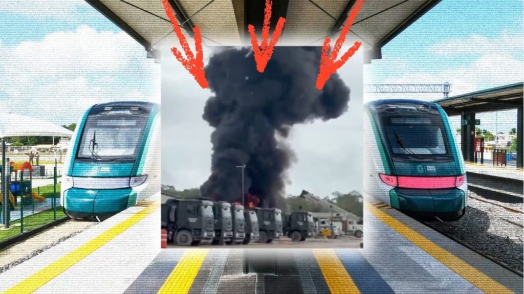 Se registra incendio en tramo 6 del Tren Maya