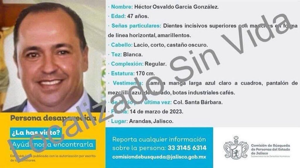 Identifican a empresario secuestrado en Arandas; fue localizado sin vida