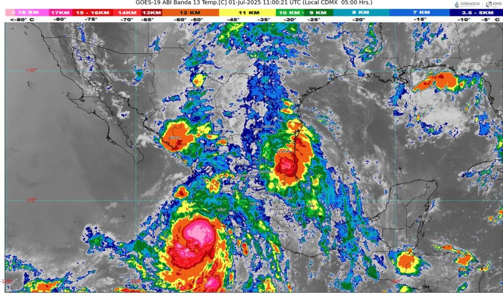Huracán Flossie categoría 1 amenaza las costas del Pacífico mexicano