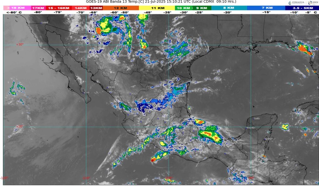 Jalisco y el Occidente del país enfrentarán lluvias muy fuertes y ambiente caluroso