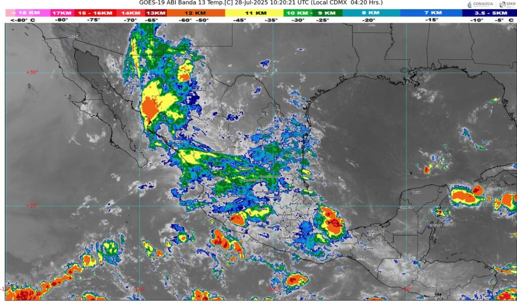 Para Jalisco esta semana; lluvias vespertinas continuas y temperaturas moderadas