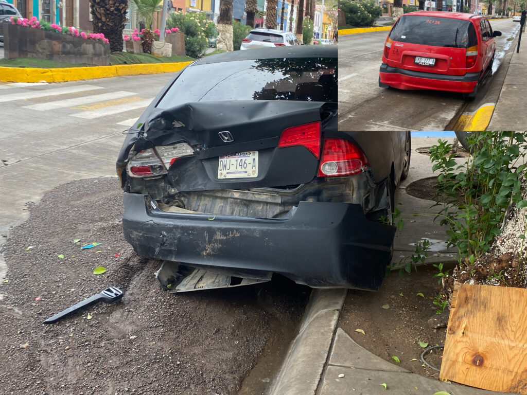 Choca conductor ebrio dos vehículos en la avenida Independencia
