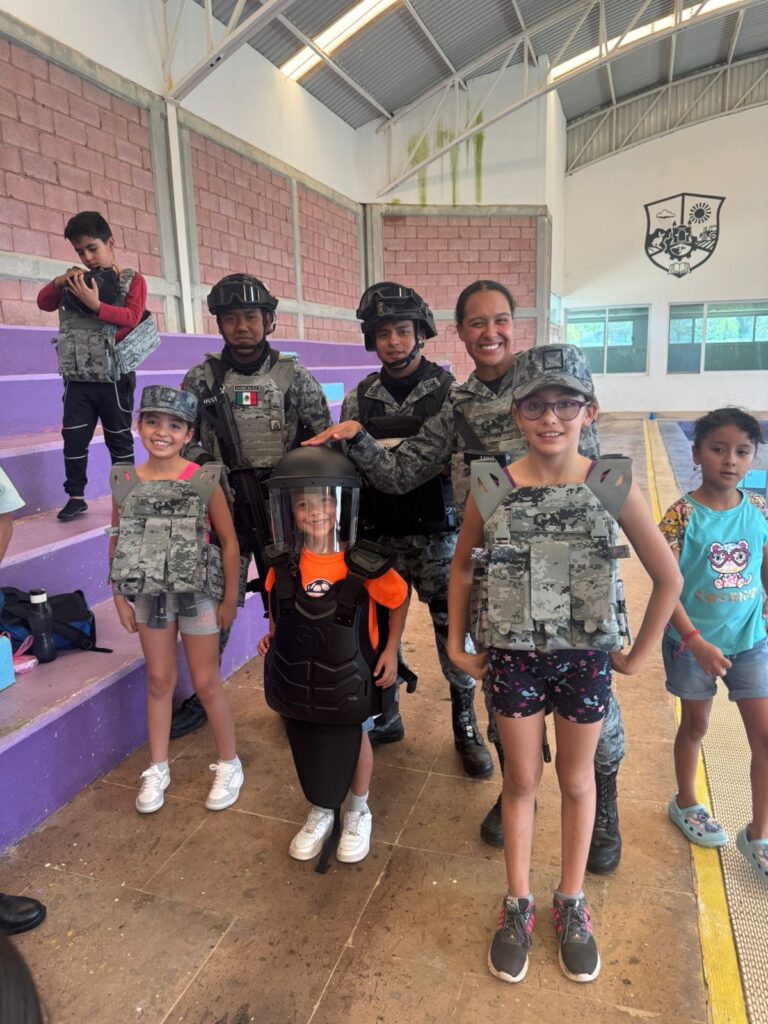 Guardia Nacional y Tránsito Municipal visitan cursos de verano en Guadalupe Victoria
