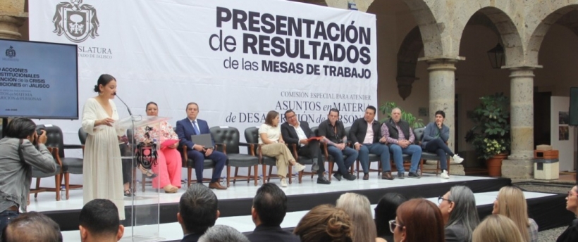 Presentan en el Congreso de Jalisco diagnóstico sobre desaparición forzada