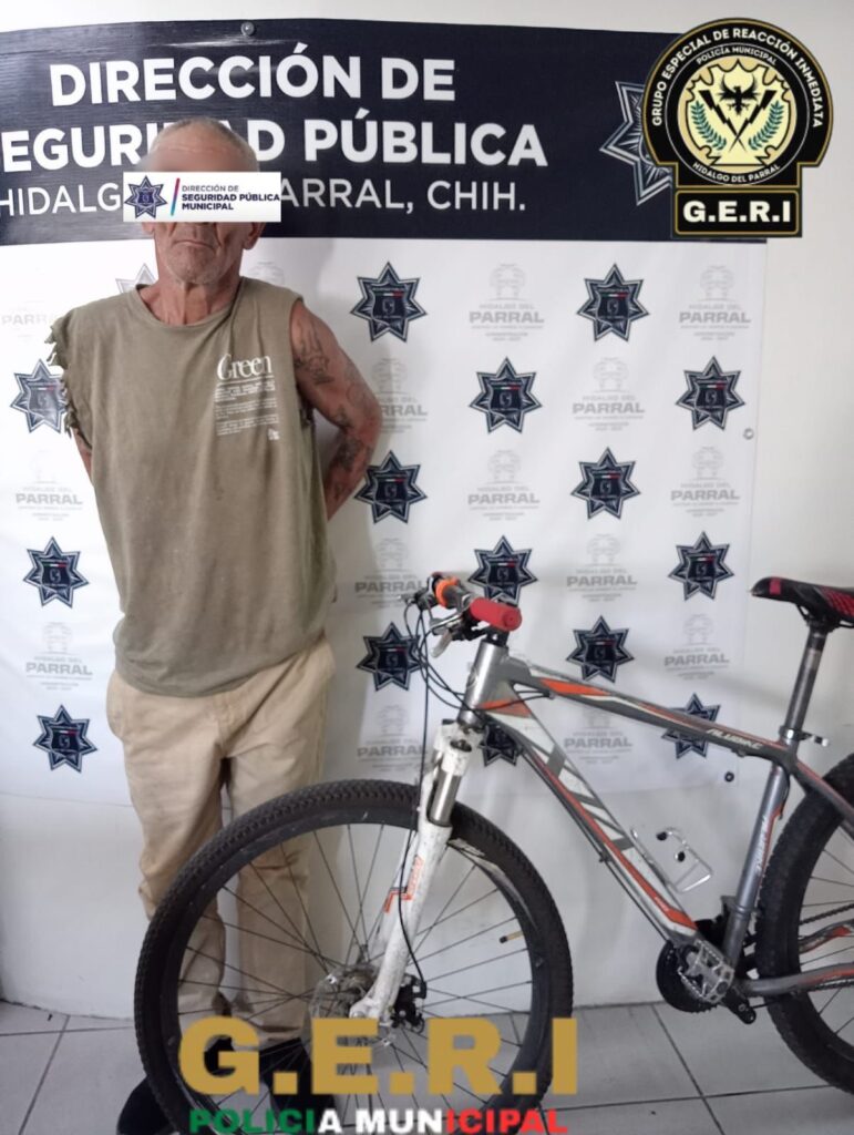 Detienen a sujeto por portar bicicleta robada del sistema de Parquímetros