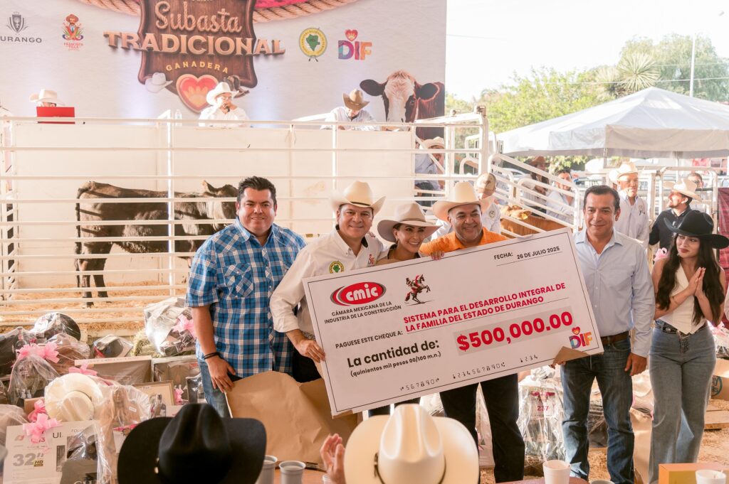 Durango se une por la niñez: Subasta Tradicional Ganadera 2025 recauda 8.8 millones en una jornada de solidaridad