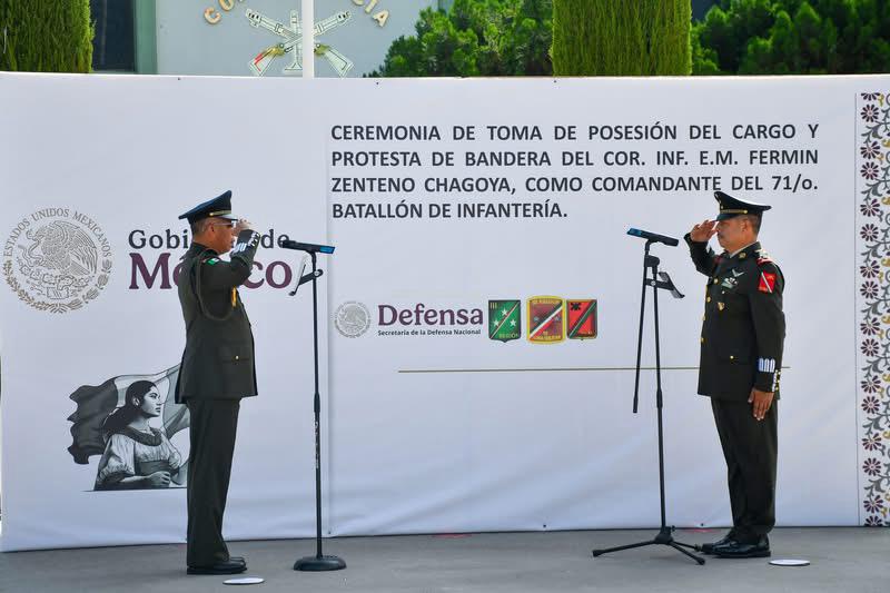 Cambio de mando en el 71 Batallón de Infantería en Santiago Papasquiaro