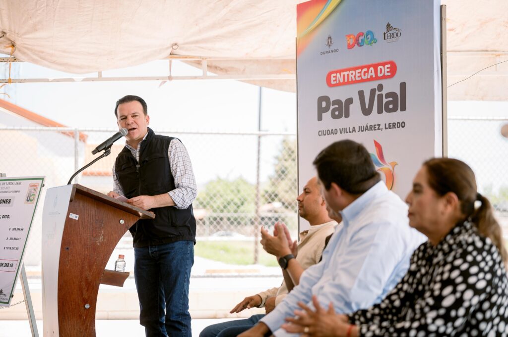 Con la pavimentación de tres avenidas, Esteban y Homero mejoran la movilidad y elevan la calidad de vida en Lerdo
