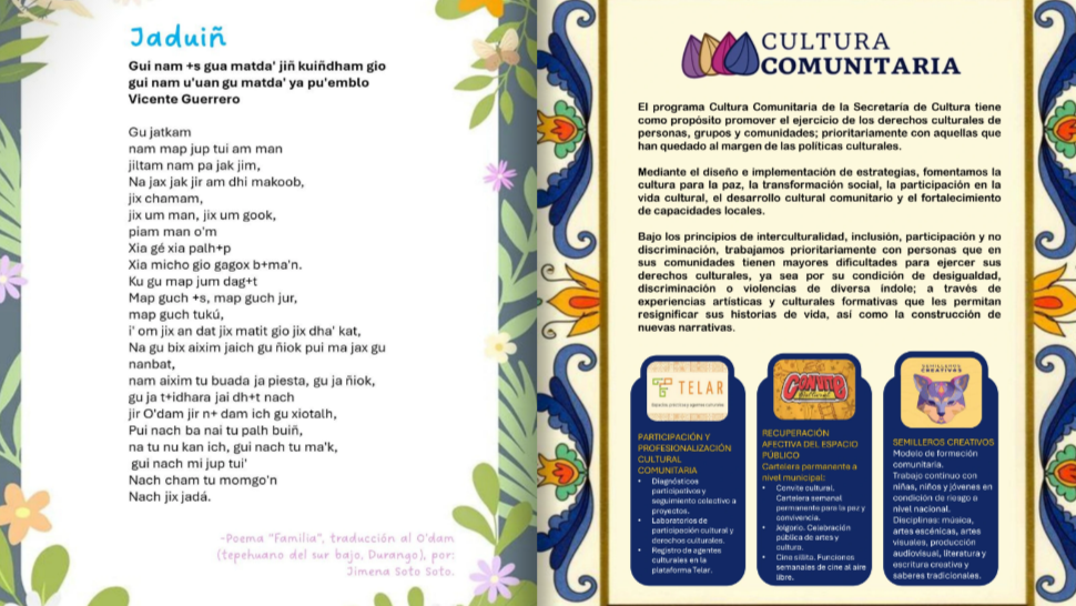 Semilleros Creativos presenta segundo kiosco creativo en Vicente Guerrero