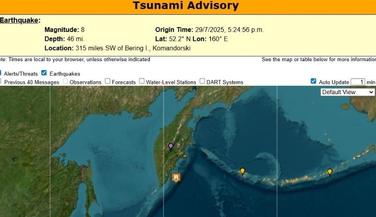 VIDEO: Terremoto de 8.0 sacude costa de Siberia, Rusia, y activa alerta de tsunami internacional