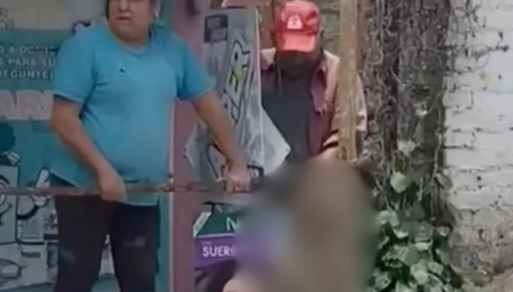 VIDEO: Pareja ahorca a pitbull frente a su negocio en plena calle