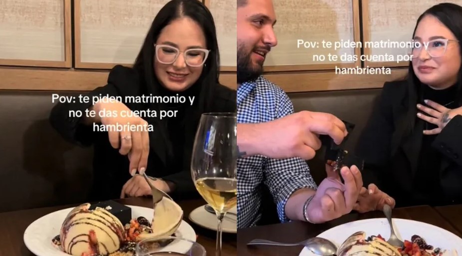 Joven casi se come su anillo de compromiso durante propuesta