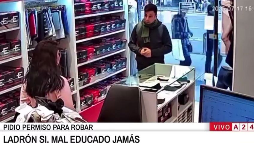 VIDEO: “Con todo respeto… vengo a robar” El ladrón más amable fue detenido