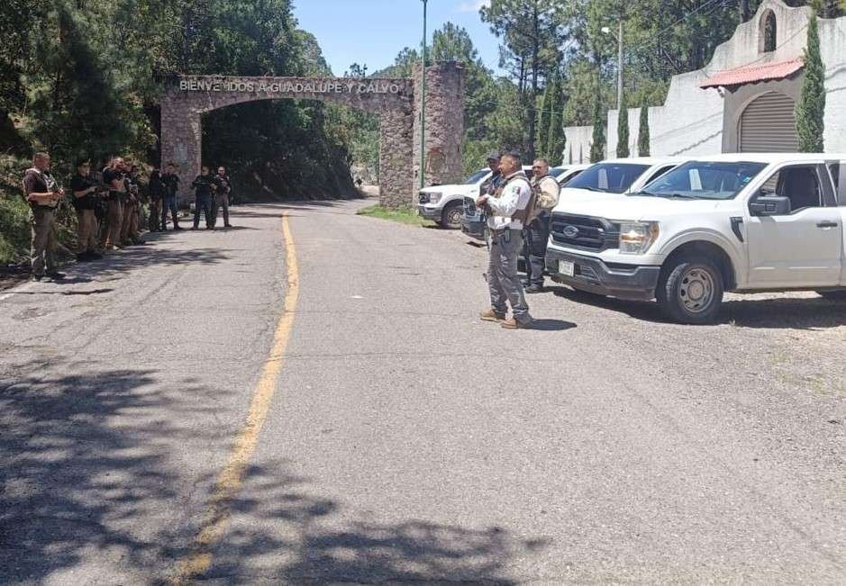 Despliegan fuerte operativo de seguridad en Guadalupe y Calvo por mesa de seguridad