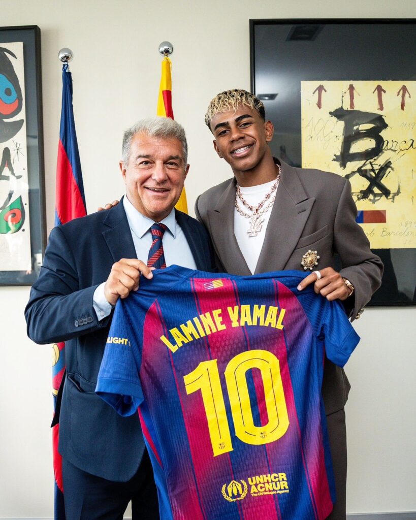 El nuevo «10» del Barcelona; Lamine Yamal toma el legado de Messi