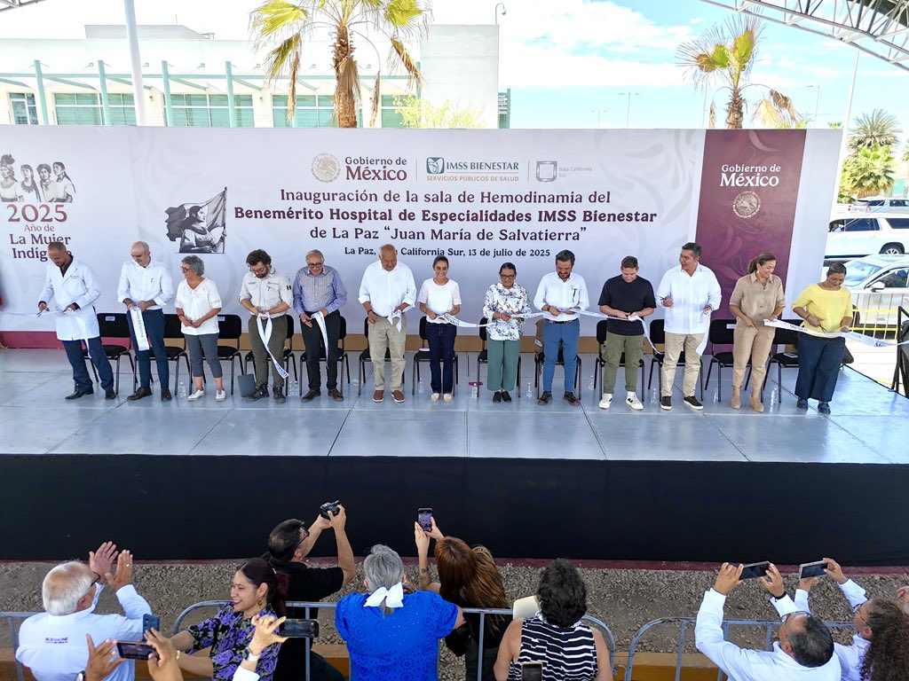 Sheinbaum inaugura la primera sala de hemodinamia en BCS