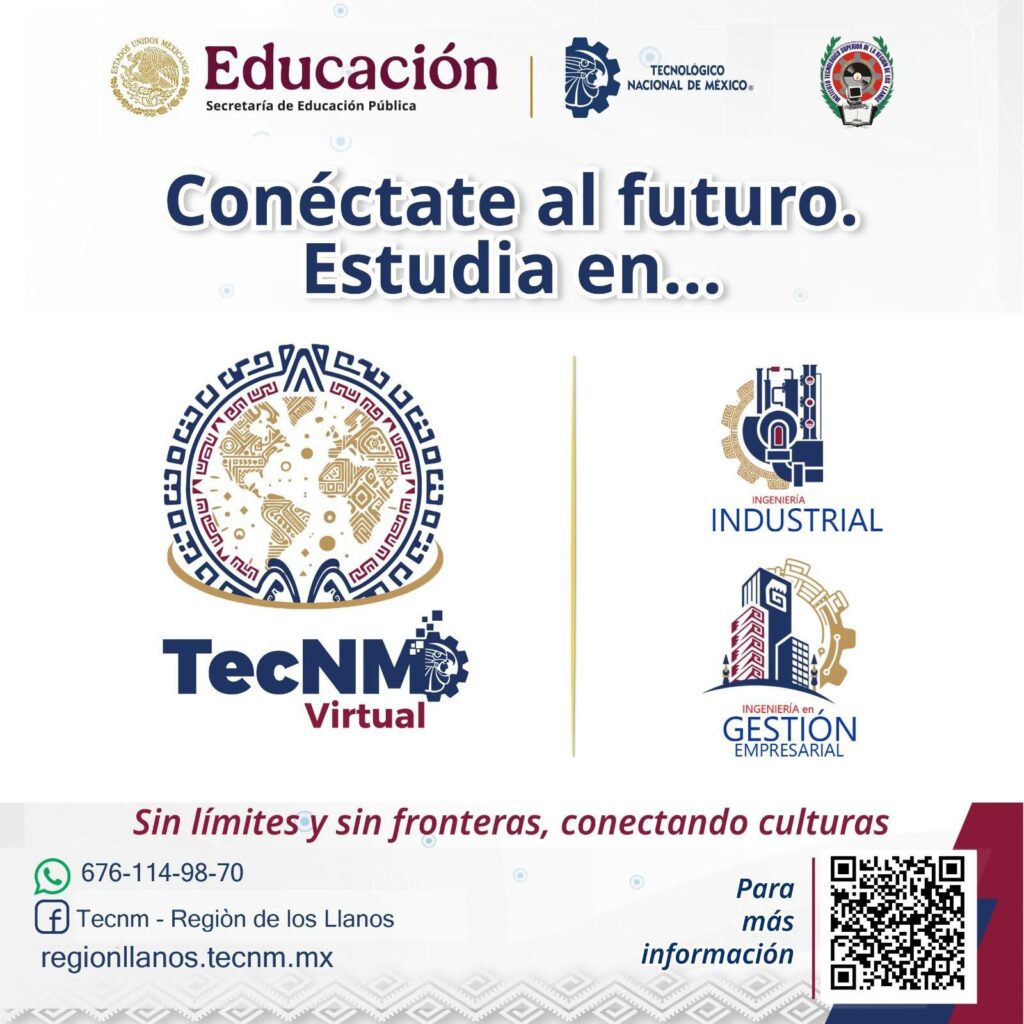 Oficialmente, el TecNM Región de los Llanos informa nueva modalidad virtual para cursar ingeniería desde cualquier lugar