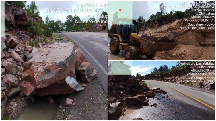 Reabren carretera Parral–Guadalupe y Calvo tras derrumbe