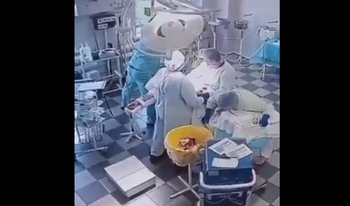 VIDEO: Médicos rusos siguieron operando durante un terremoto de gran magnitud