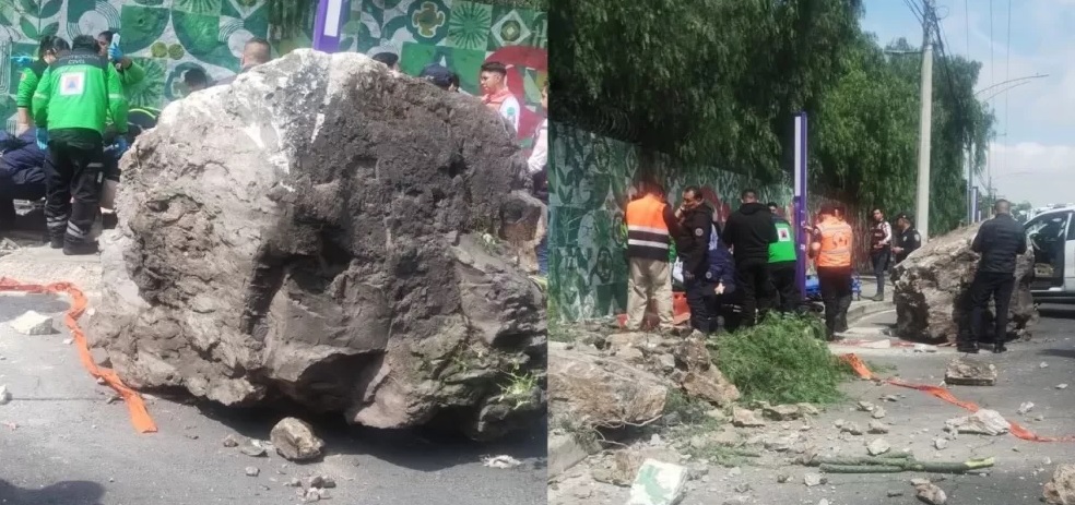 Roca de varias toneladas cae sobre adulto mayor