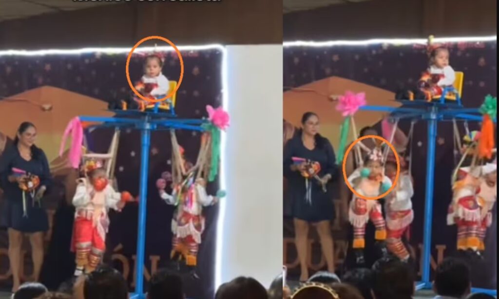 Graduación de un kínder recrear la tradición de los Voladores de Papantla