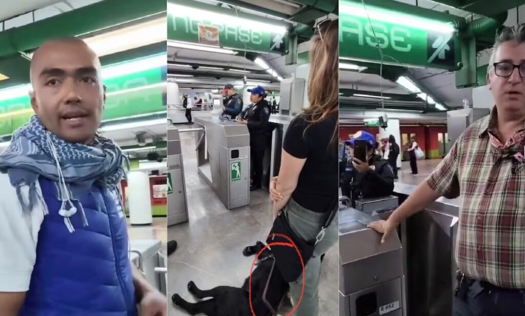 Niegan acceso al Metro de la CDMX a mujer invidente con perro guía